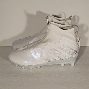 Adidas Nasty 2.0 Football Cleats Lacrosse High Zip White Silver Gx7962 Size 10